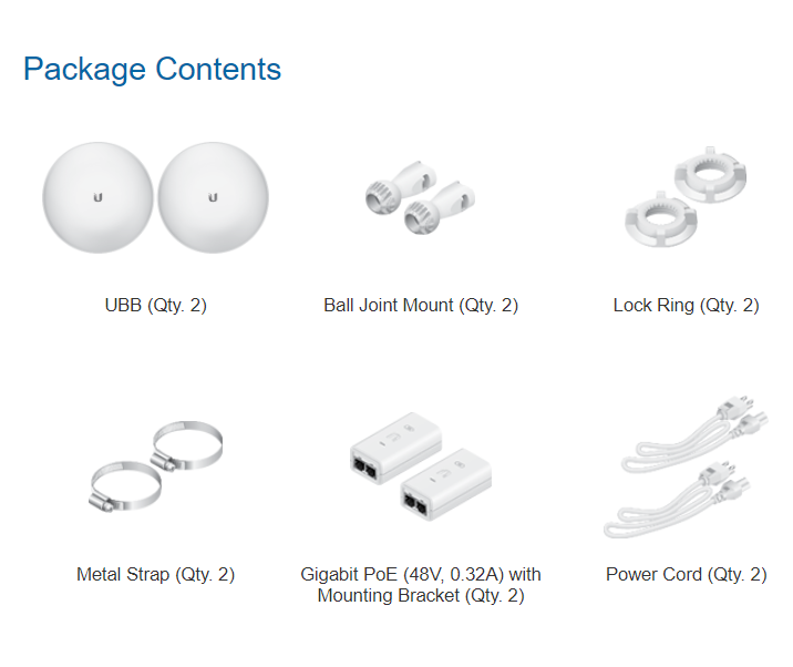 UBIQUITI BUILDING-TO-BUILDING BRIDGE 1+ GBPS 60 GHZ 2-PACK | Lin